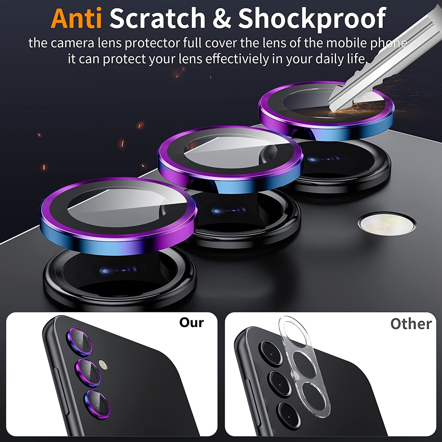2pcs Titanium Metal Ring Tempe - огляд і ціна Samsung Galaxy S24