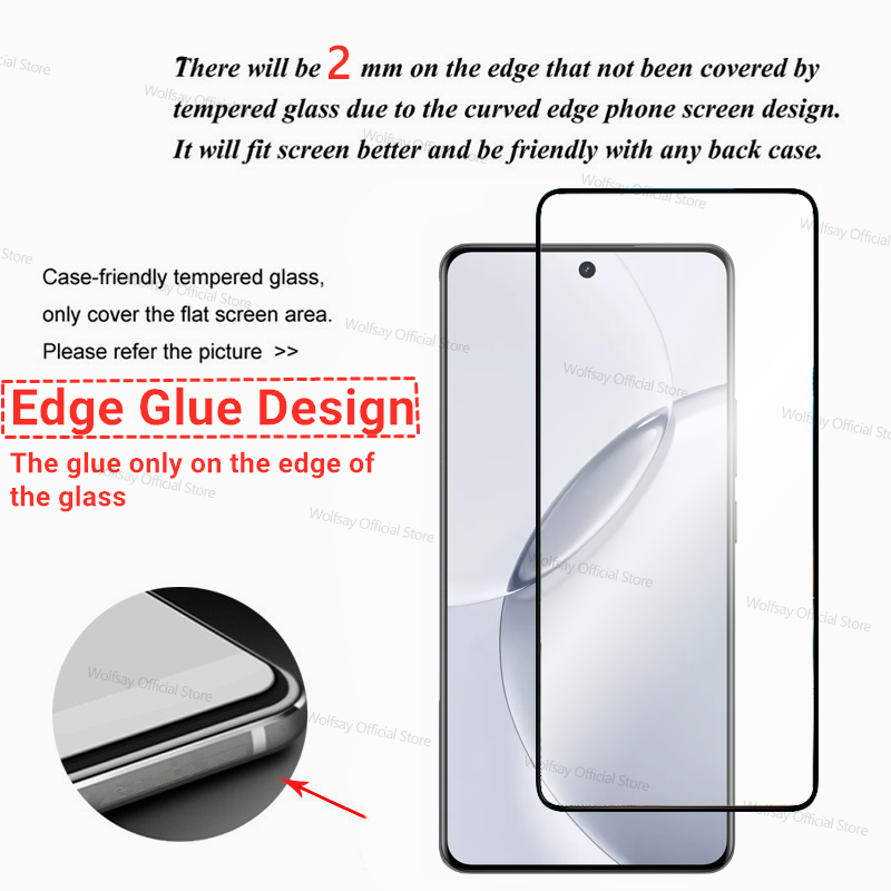 3/2/1PCS Curved Edge Glass For - огляд і ціна Curved Edge Screen